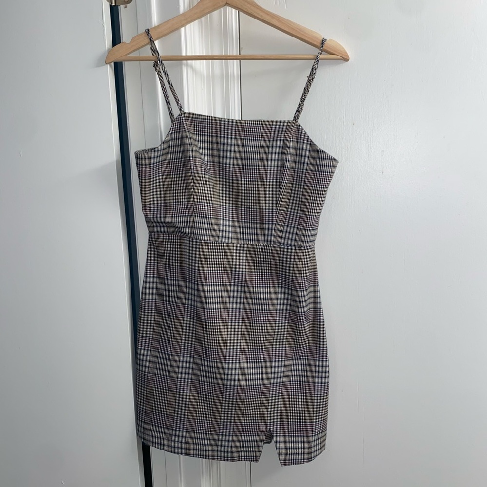 Plaid Spaghetti Strap Dress